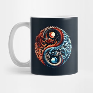 Yin Yang Dragons Fire Water Mug